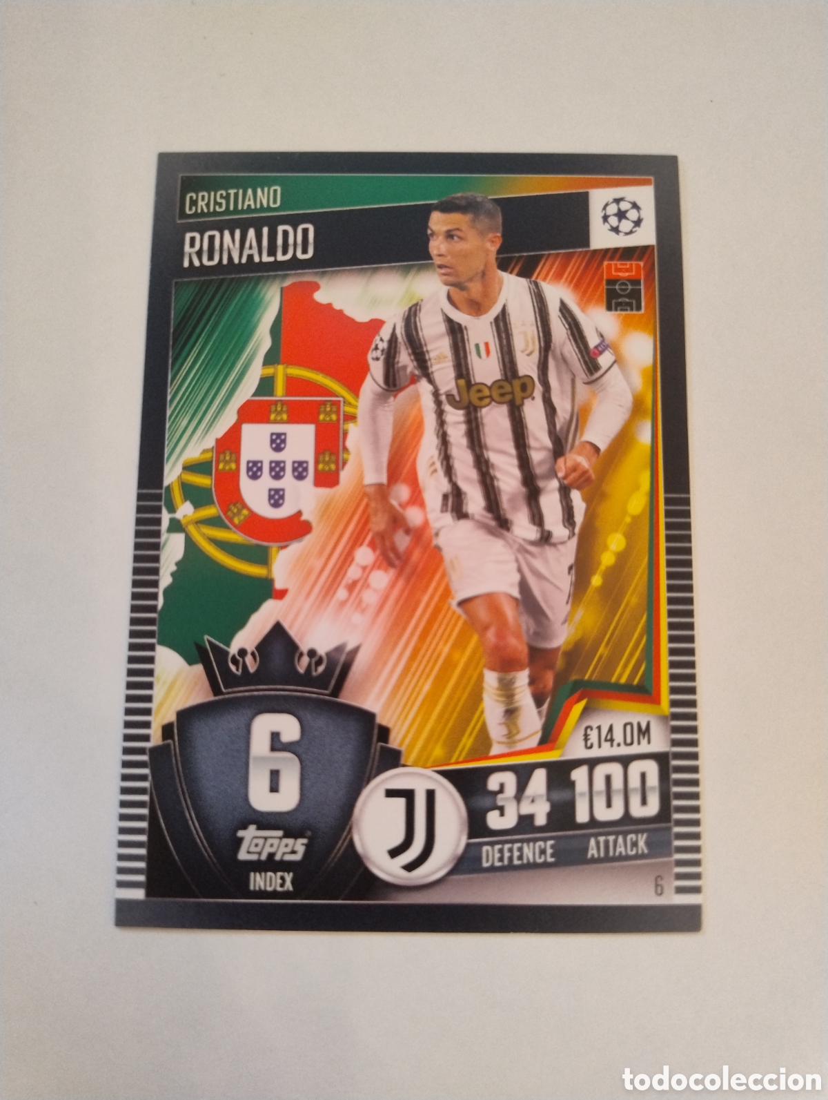 Cromos de f&uacute;tbol: 6 - Cristiano Ronaldo - Juventus - Topps Match Attax 101 2020 - 2021