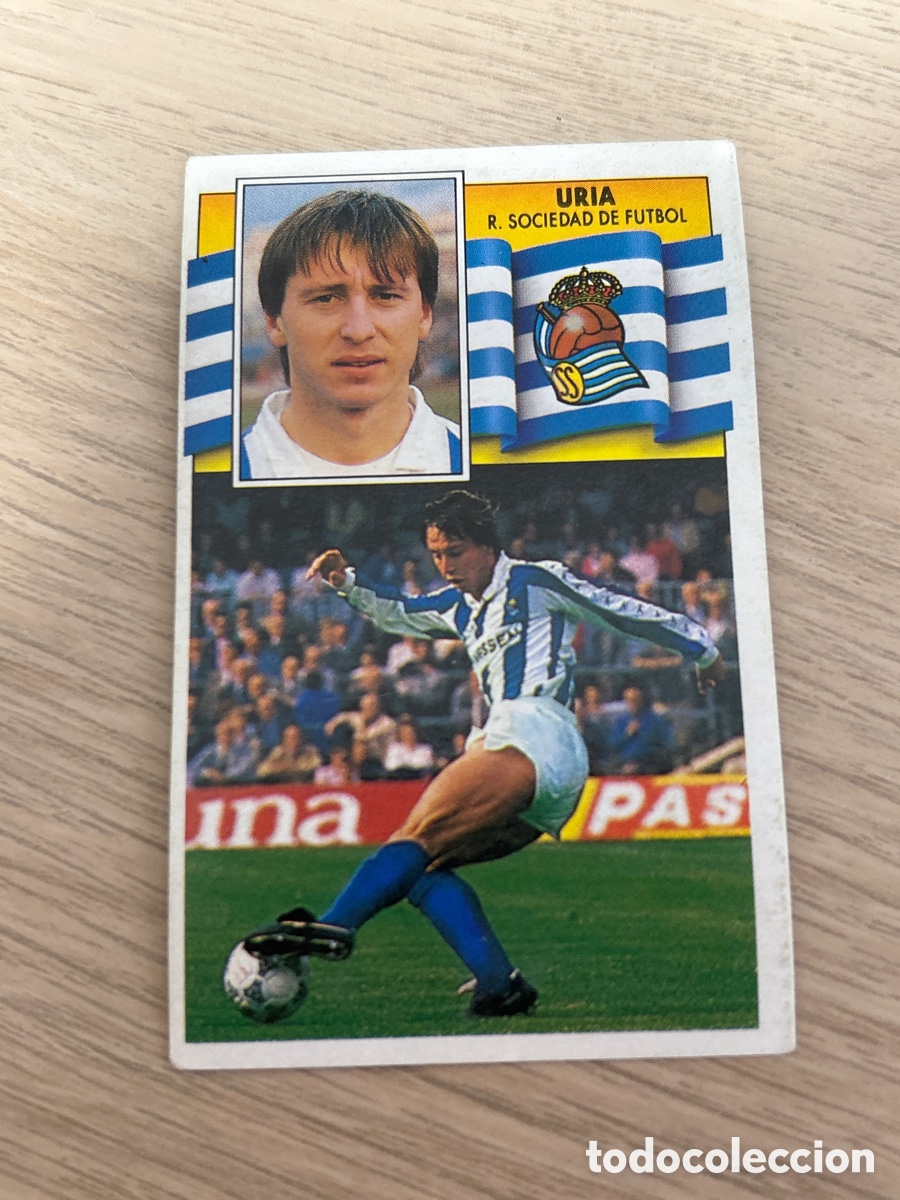 Cromos de f&uacute;tbol: URIA REAL SOCIEDAD LIGA ESTE 1990 1991 90 91 NUNCA PEGADO SIN PEGAR