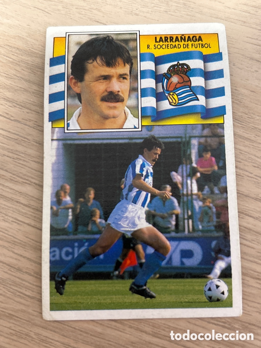 Cromos de f&uacute;tbol: LARRA&Ntilde;AGA REAL SOCIEDAD LIGA ESTE 1990 1991 90 91 NUNCA PEGADO SIN PEGAR