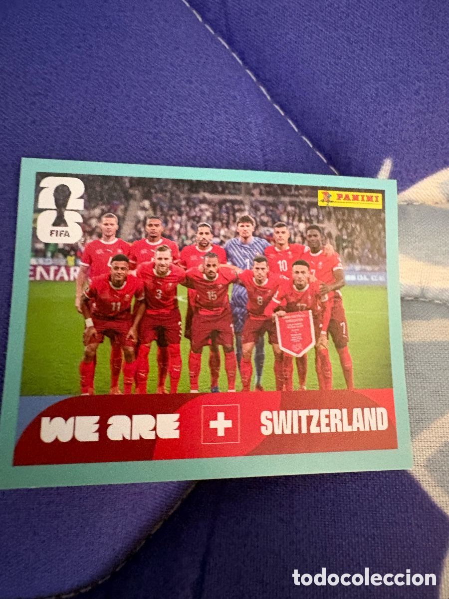 Football Stickers: Fifa World Cup 26 Mundial 2026 SUI 13 Suiza Foto de Equipo Plantilla Alineacion