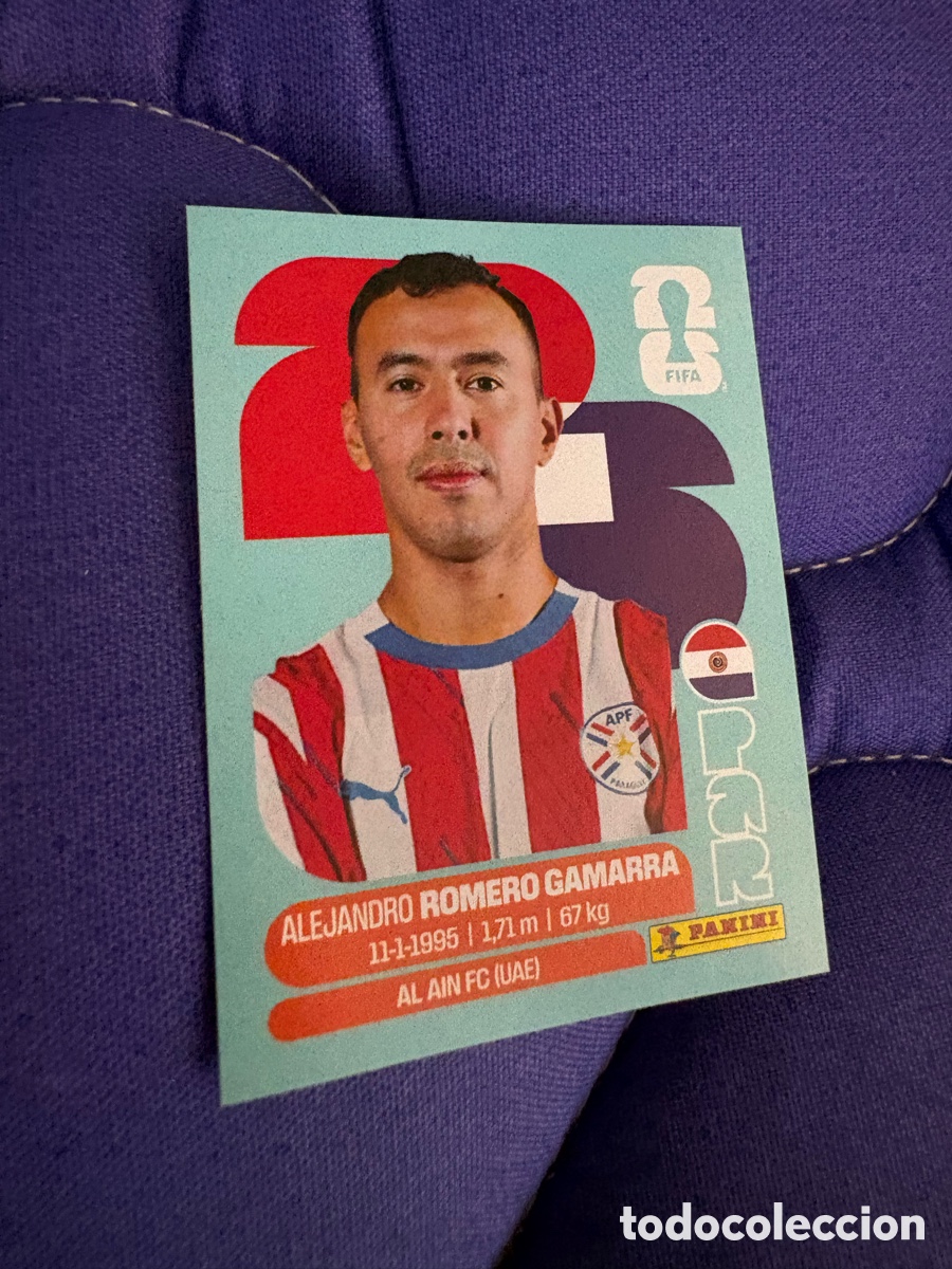 Cromos de f&uacute;tbol: CROMO NUMERO 16 ROMERO GAMARRA PARAGUAY. MUNDIAL 2026. PANINI.