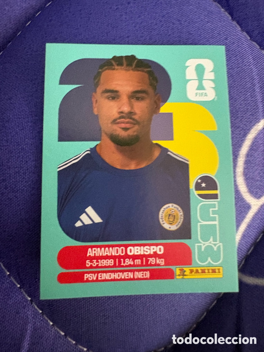 Cromos de f&uacute;tbol: CROMO N&Uacute;MERO 3 OBISPO CURAZAO. MUNDIAL 2026. PANINI.