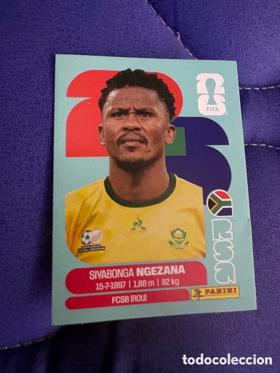 Cromos de f&uacute;tbol: RSA8 RSA 8 Siyabonga Ngezana Sud&aacute;frica Sticker Cromo FIFA World Cup 2026 26 Panini Mundial