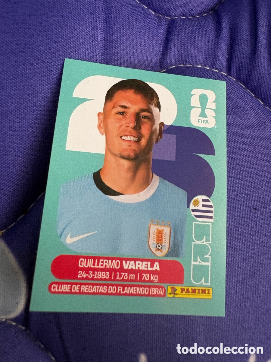 Cromos de f&uacute;tbol: VARELA URUGUAY URU 8 MUNDIAL F&Uacute;TBOL 2026 FIFA WORLD CUP PANINI SIN PEGAR PEDIDO M&Iacute;NIMO 3&euro;