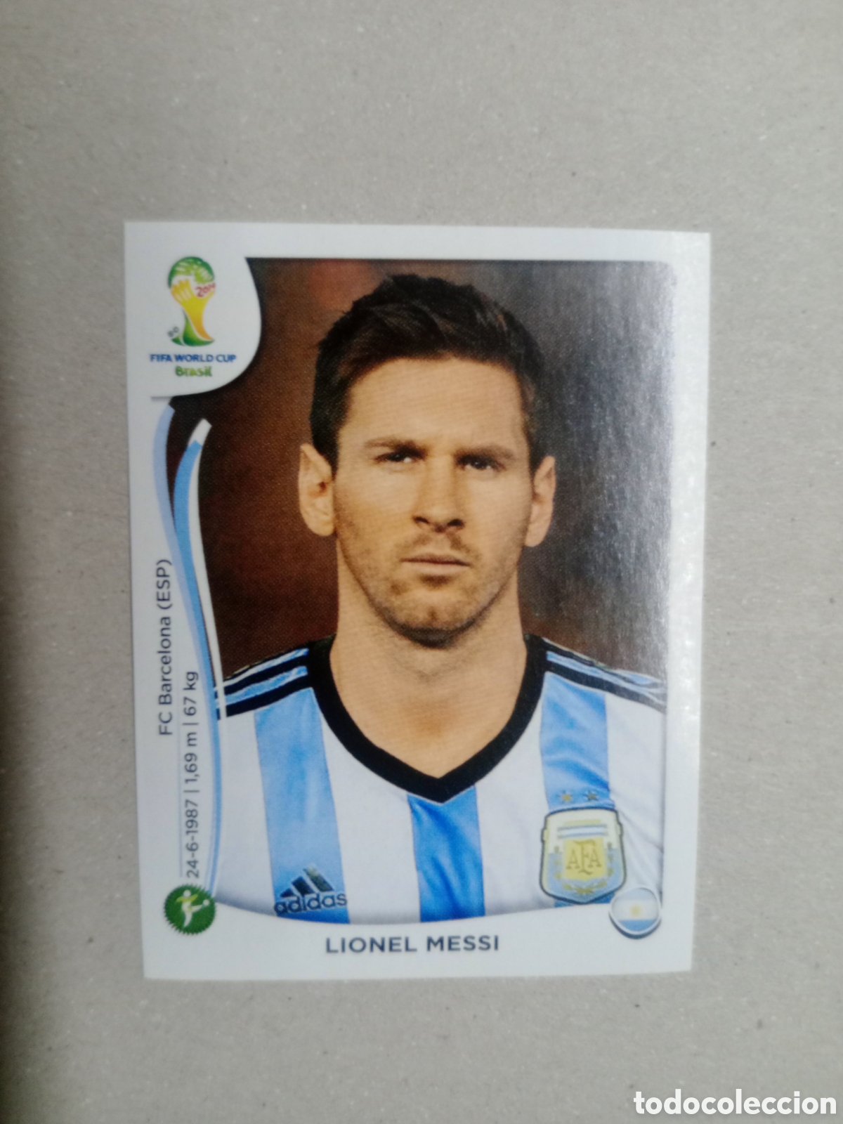 Cromos de f&uacute;tbol: 2014 CROMO NUNCA PEGADO PANINI MUNDIAL BRASIL MESSI ARGENTINA N 430