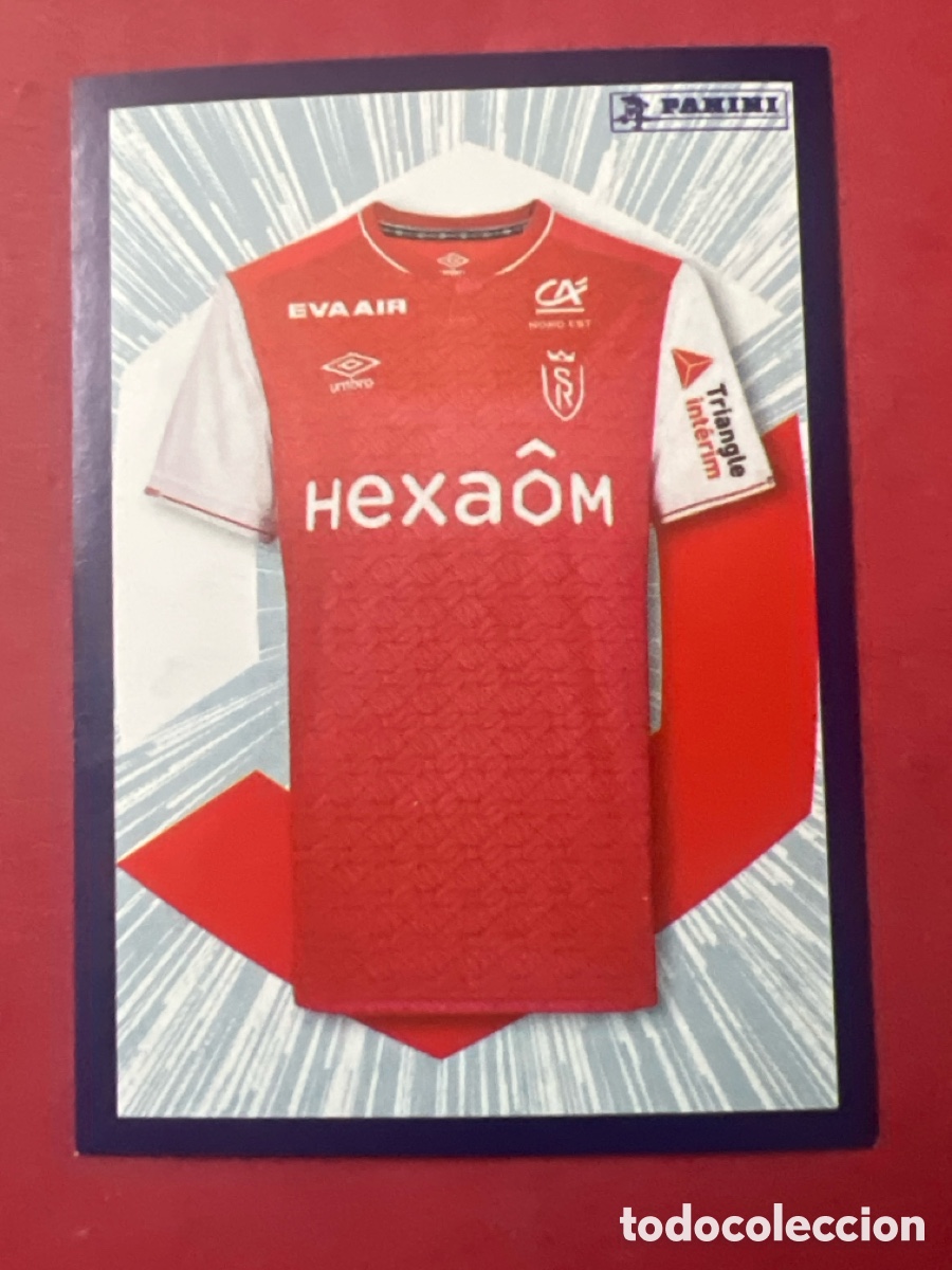 Cromos de f&uacute;tbol: A1809. Sticker PANINI FOOT 2024 Ligue 1 #355 Maillot Kit Stade de Reims