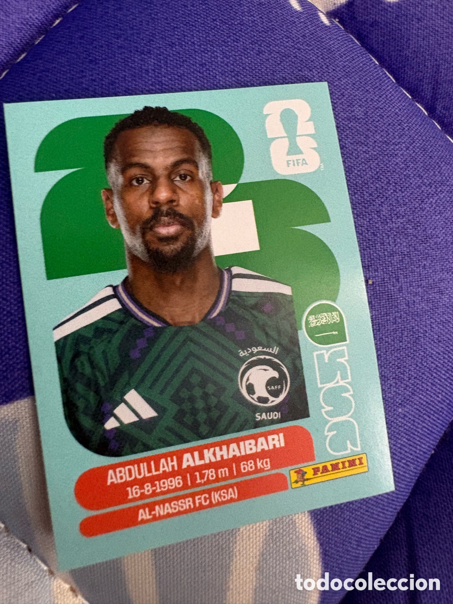 Cromos de f&uacute;tbol: B26 KSA 11 KSA11 ABDULLAH ALKHAIBARI ARABIA SAUD&Iacute; KSA MUNDIAL FIFA WORLD CUP 2026 STICKER PANINI