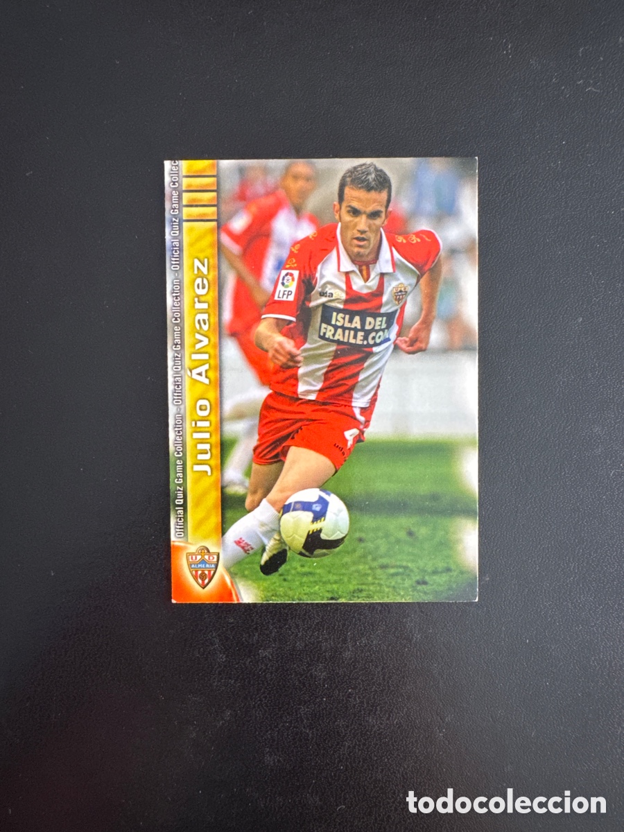 Cromos de f&uacute;tbol: JULIO ALVAREZ ALMERIA NUMERO 286 MUNDICROMO 2009 LAS FICHAS QUIZ DE LA LIGA 2010