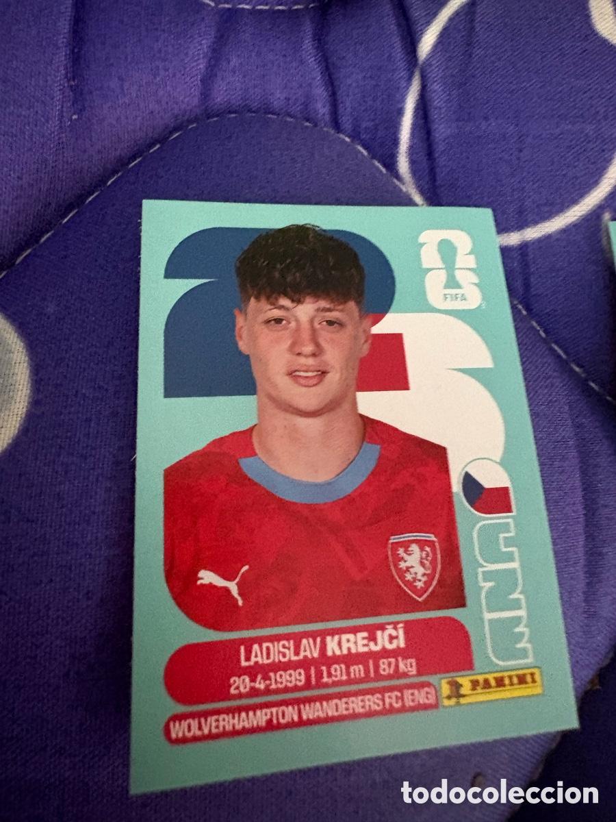 Cromos de f&uacute;tbol: Krejči Rep&uacute;blica Checa CZE 4 Sticker Mundial 2026 FIFA World Cup / Sin pegar