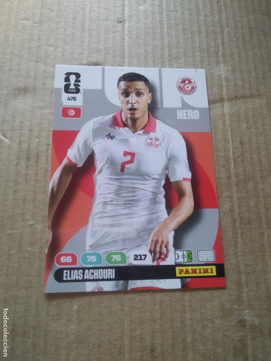 Cromos de f&uacute;tbol: 476 ELIAS ACHOURI TUNEZ CROMO FUTBOL PANINI ADRENALYN MUNDIAL 2026 WORLD CUP COPA DEL MUNDO