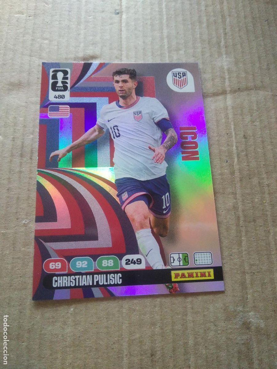 Cromos de f&uacute;tbol: 480 PULISIC ESTADOS UNIDOS USA CROMO FUTBOL PANINI ADRENALYN MUNDIAL 2026 WORLD CUP COPA DEL MUNDO