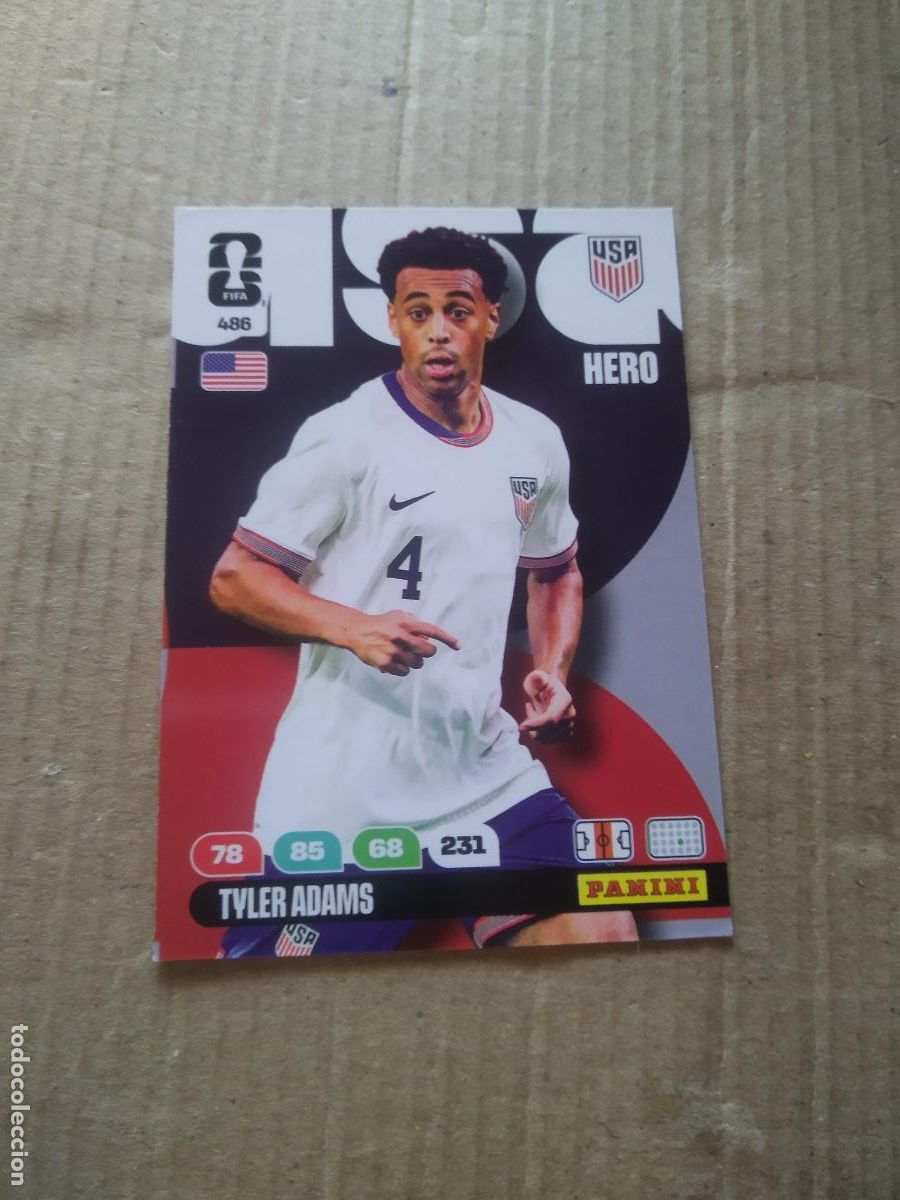 Cromos de f&uacute;tbol: 486 TYLER ADAMS ESTADOS UNIDOS CROMO FUTBOL PANINI ADRENALYN MUNDIAL 2026 WORLD CUP COPA DEL MUNDO