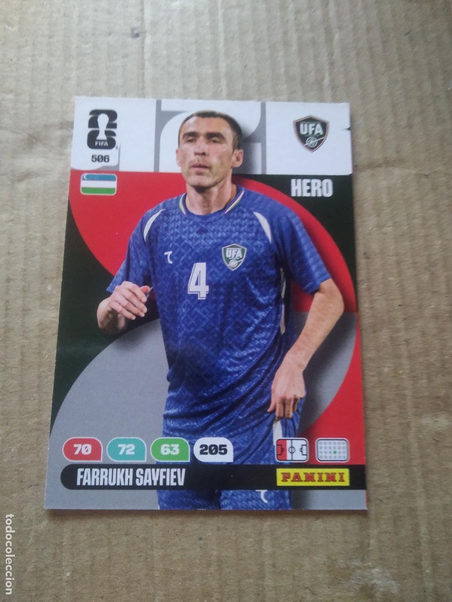 Cromos de f&uacute;tbol: 506 FARRUKH SAYFIEV UZBEKISTAN CROMO FUTBOL PANINI ADRENALYN MUNDIAL 2026 WORLD CUP COPA DEL MUNDO