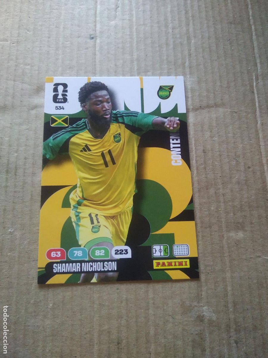 Cromos de f&uacute;tbol: 534 SHAMAR NICHOLSON JAMAICA CROMO FUTBOL PANINI ADRENALYN MUNDIAL 2026 WORLD CUP COPA DEL MUNDO