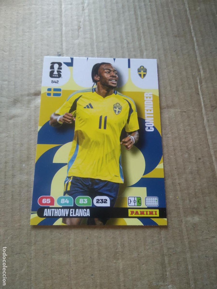 Cromos de f&uacute;tbol: 542 ANTHONY ELANGA SUECIA CROMO FUTBOL PANINI ADRENALYN MUNDIAL 2026 WORLD CUP COPA DEL MUNDO