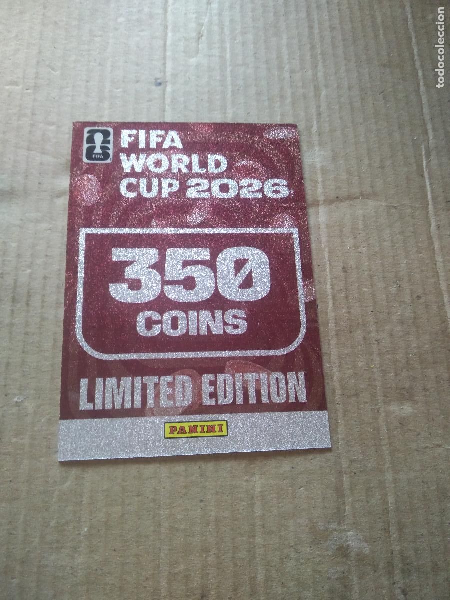 Cromos de f&uacute;tbol: 350 COINS EDICION LIMITADA CROMO FUTBOL PANINI ADRENALYN MUNDIAL 2026 WORLD CUP COPA DEL MUNDO