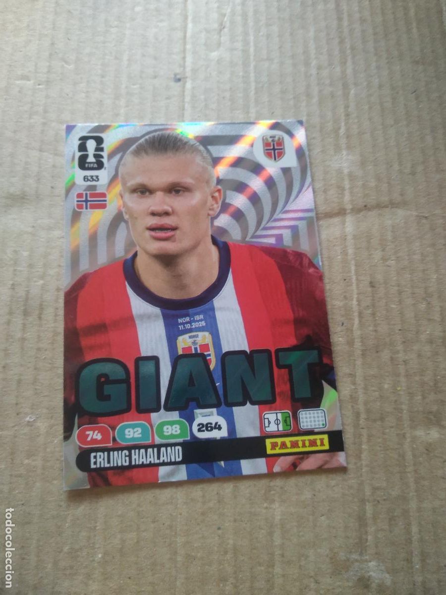 Cromos de f&uacute;tbol: 633 HAALAND NORUEGA GIANT NORDIC EDITION CROMO FUTBOL PANINI ADRENALYN MUNDIAL 2026 WORLD CUP