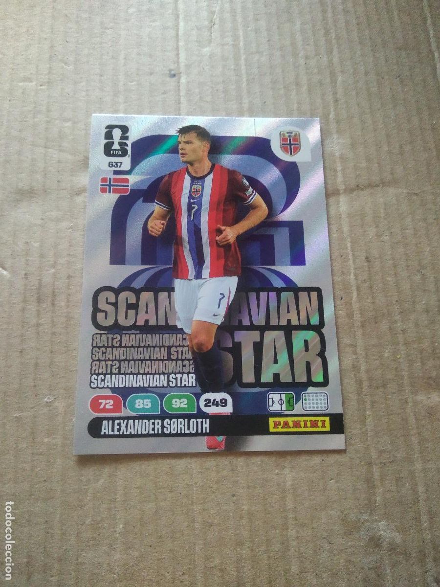 Cromos de f&uacute;tbol: 637 SORLOTH NORUEGA NORDIC EDITION CROMO FUTBOL PANINI ADRENALYN MUNDIAL 2026 WORLD CUP