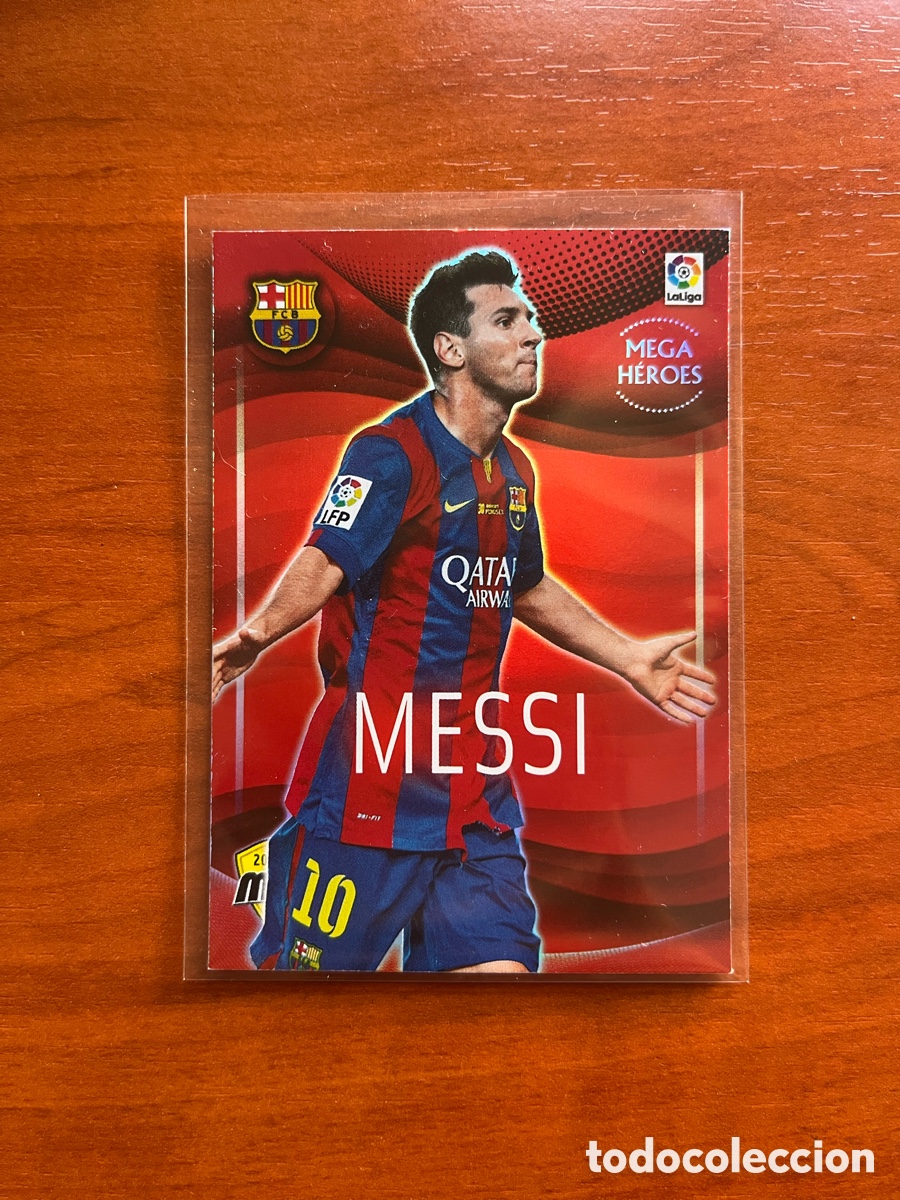 Cromos de f&uacute;tbol: 80 LIONEL MESSI CARD MEGA HEROES FC BARCELONA MGK MEGACRACKS LIGA BBVA 2015 2016 15 16 PANINI