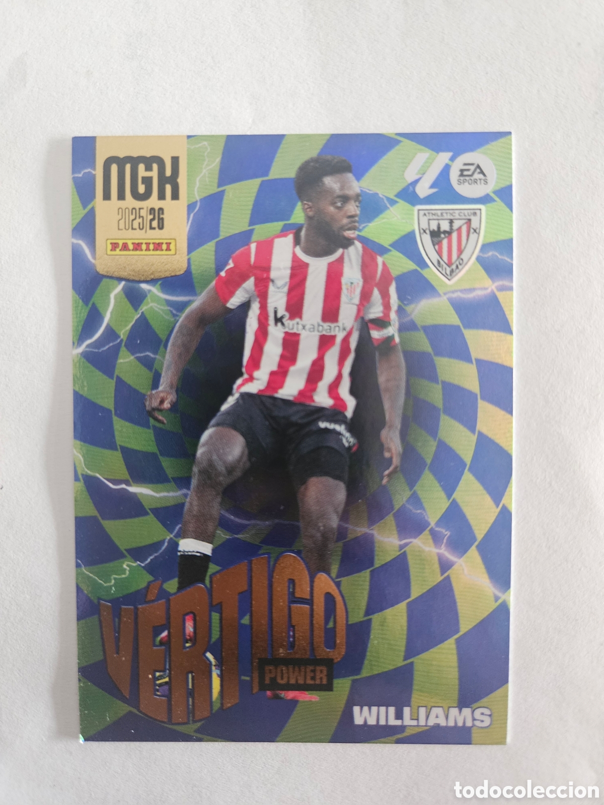 Cromos de f&uacute;tbol: P386 I&ntilde;aki Williams Athletic Bilbao Vertigo Power - Megacracks 25 - 26 - Panini - 2025 - 2026 P 386