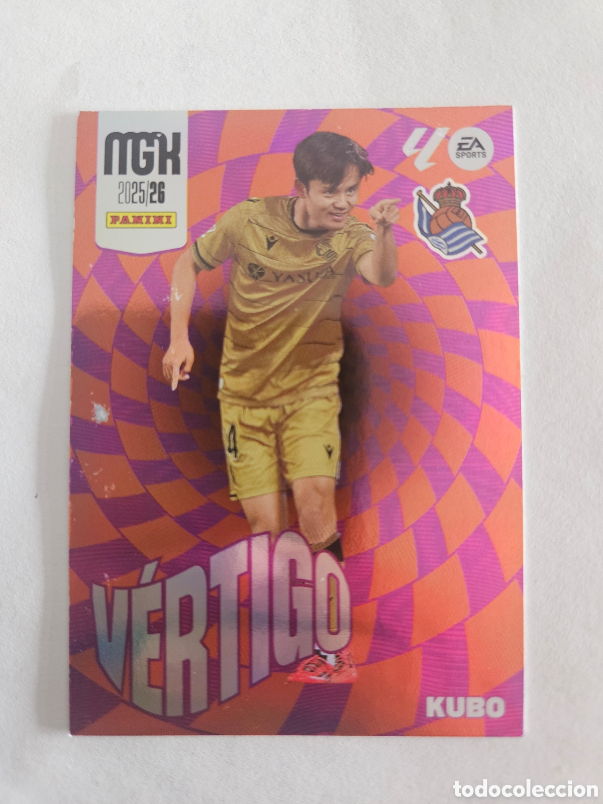 Cromos de f&uacute;tbol: CARD MEGACRACKS TEMPORADA 25/26: V&Eacute;RTIGO KUBO, N&deg; 384