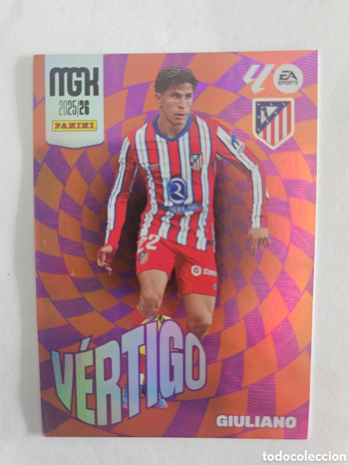 Cromos de f&uacute;tbol: 383 GIULIANO SIMEONE ATLETICO DE MADRID VERTIGO MEGACRACKS 2025 2026 PANINI 25 26