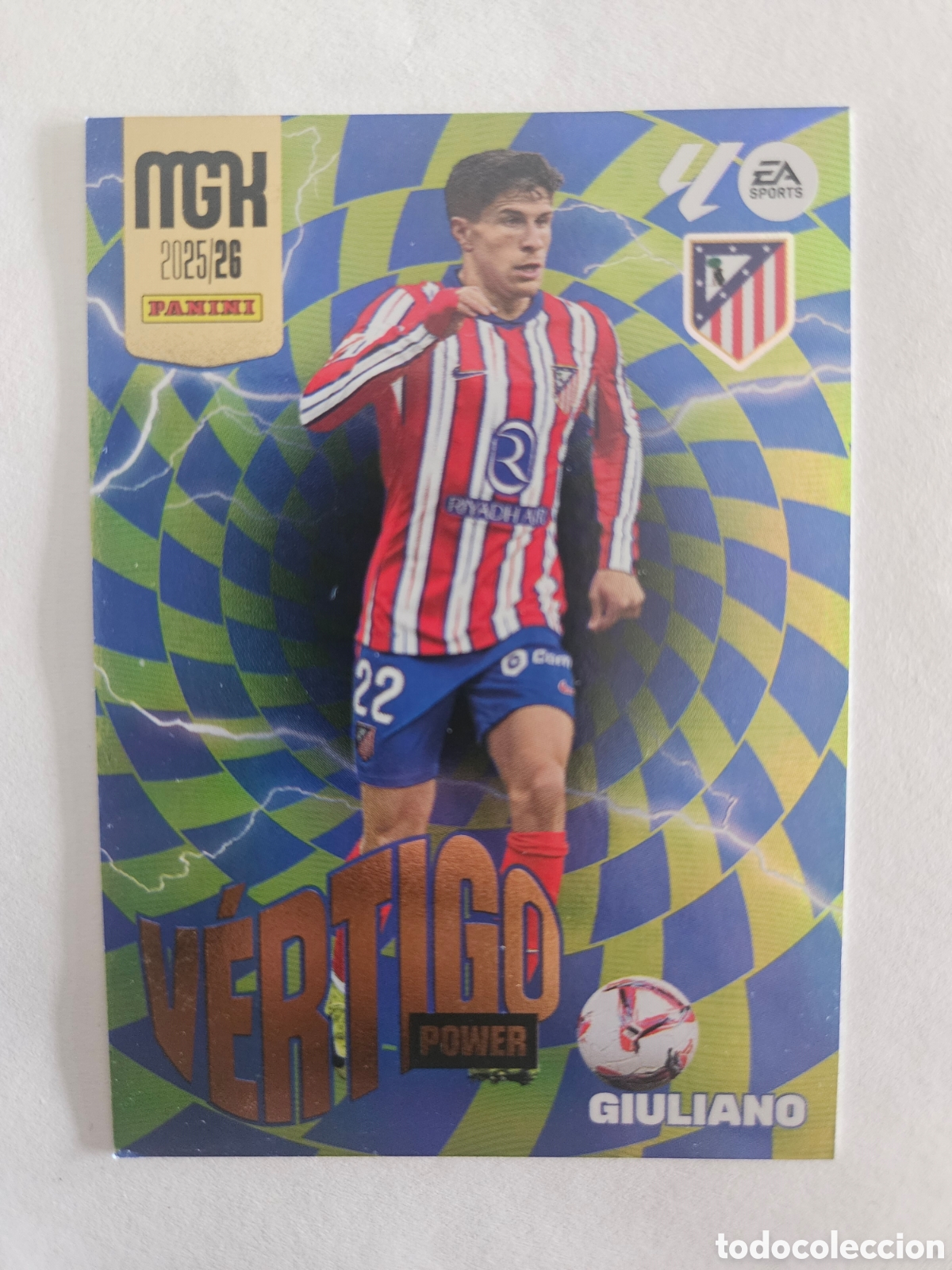 Cromos de f&uacute;tbol: P 383 GIULIANO ATLETICO DE MADRID VERTIGO POWER ⚽ MEGACRACKS LIGA 2025 2026 25 26
