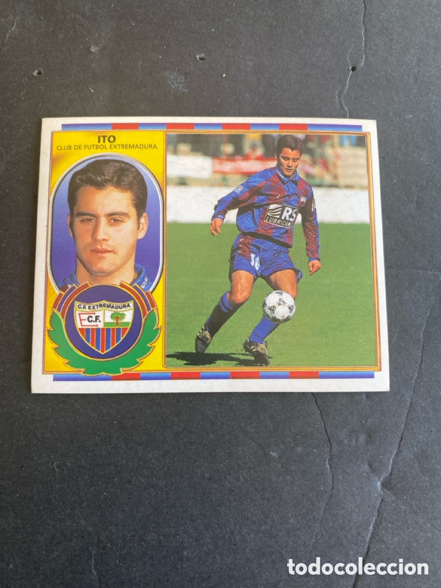 Cromos de f&uacute;tbol: Cromo liga 96/97 CF Extremadura nunca pegado