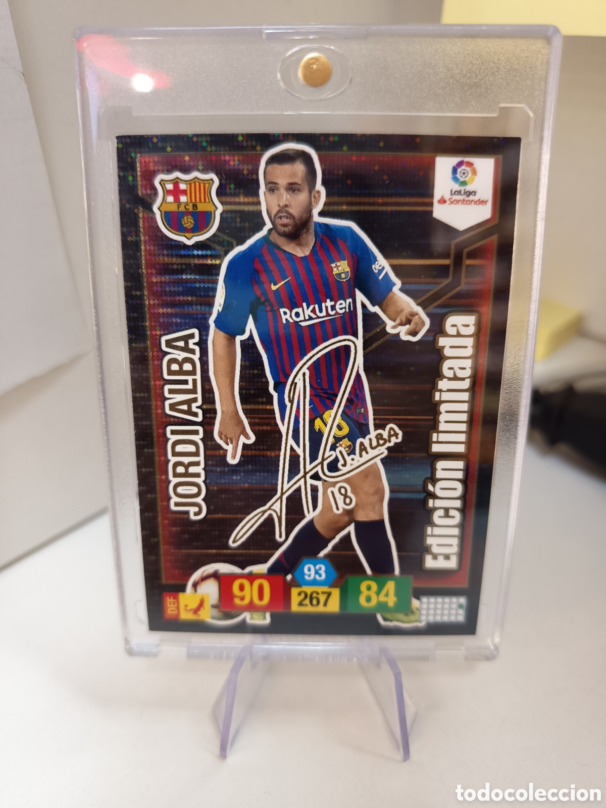 Cromos de f&uacute;tbol: ADRENALYN XL LIGA FIRMADA 2018 2019 18 19 JORDI ALBA