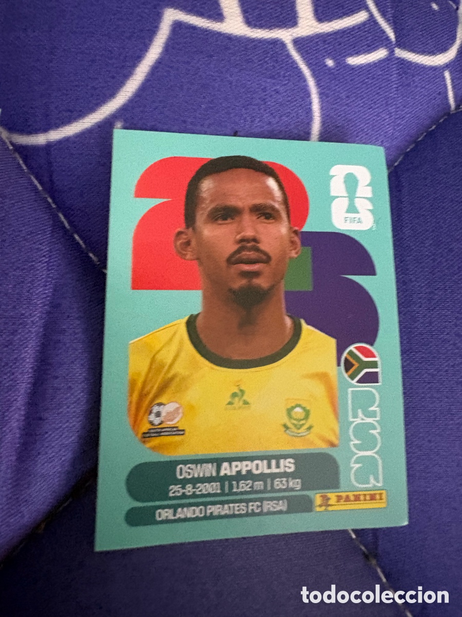 Cromos de f&uacute;tbol: RSA 20 RSA20 OSWIN APPOLLIS SUDAFRICA ⚽ PANINI FIFA MUNDIAL WORLD CUP 26 2026 STICKER ⚽