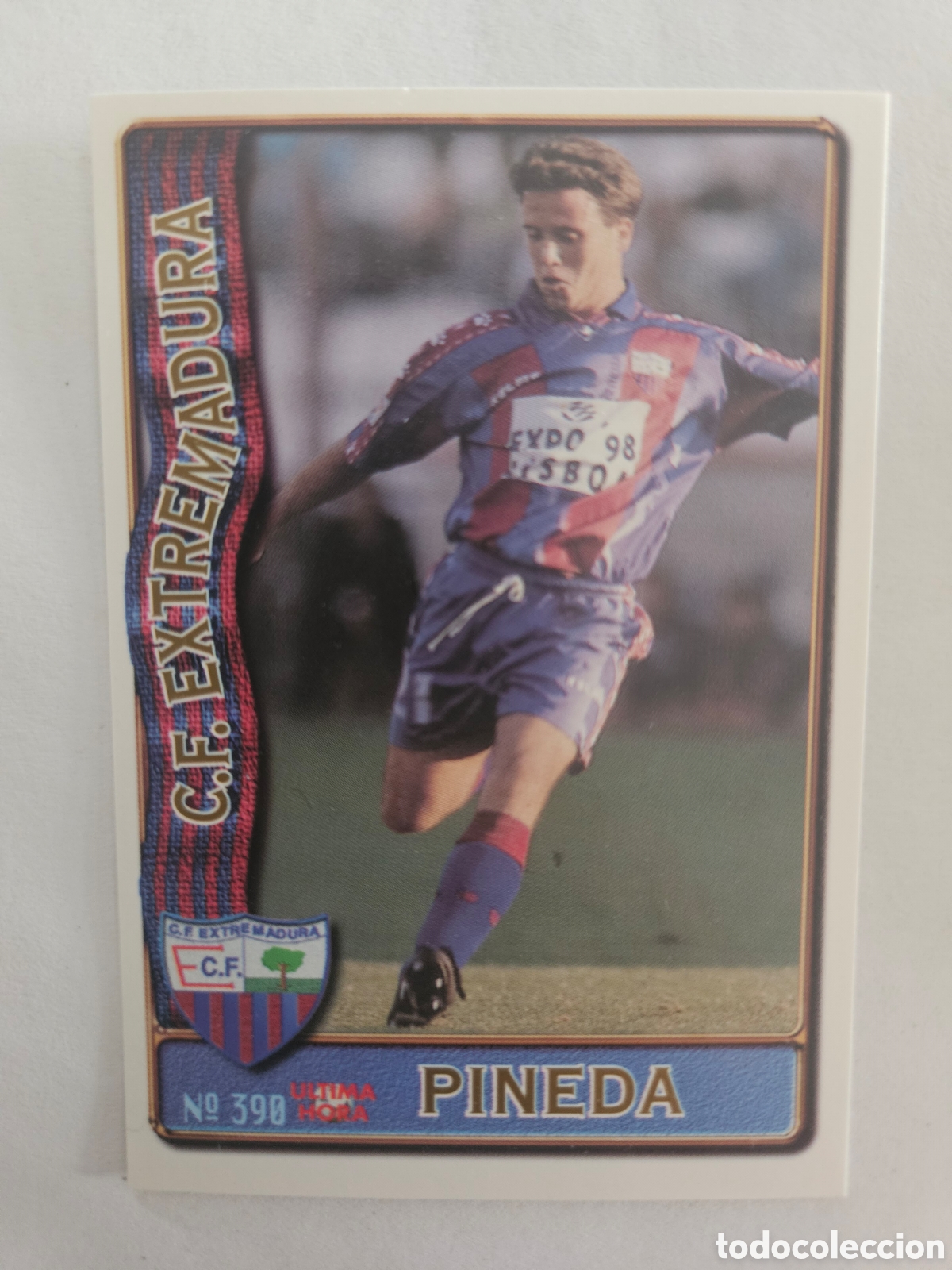 Cromos de f&uacute;tbol: Mundicromo fichas Liga 1996 1997 96 97 Pineda ultima hora n&deg; 390 Extremadura