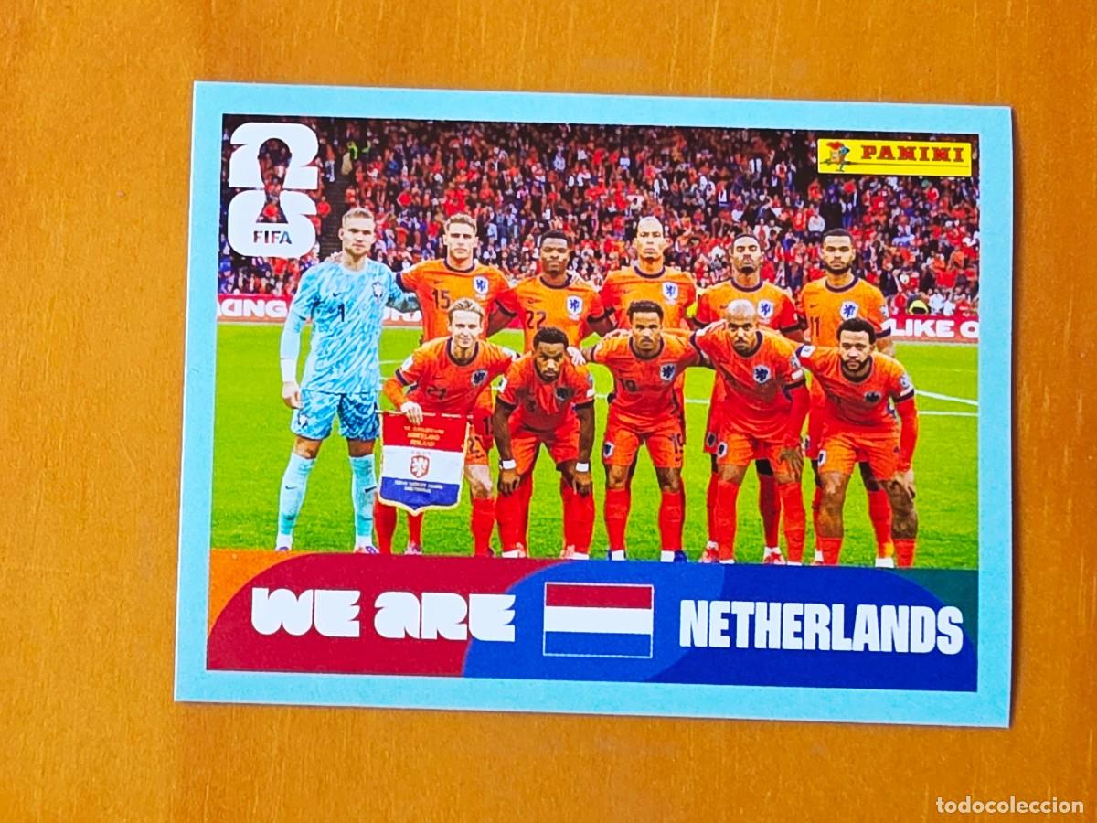 Cromos de f&uacute;tbol: NED 13 Alineaci&oacute;n equipo plantilla, Pa&iacute;ses Bajos Holanda, Panini FIFA World Cup Mundial 2026 Sticker