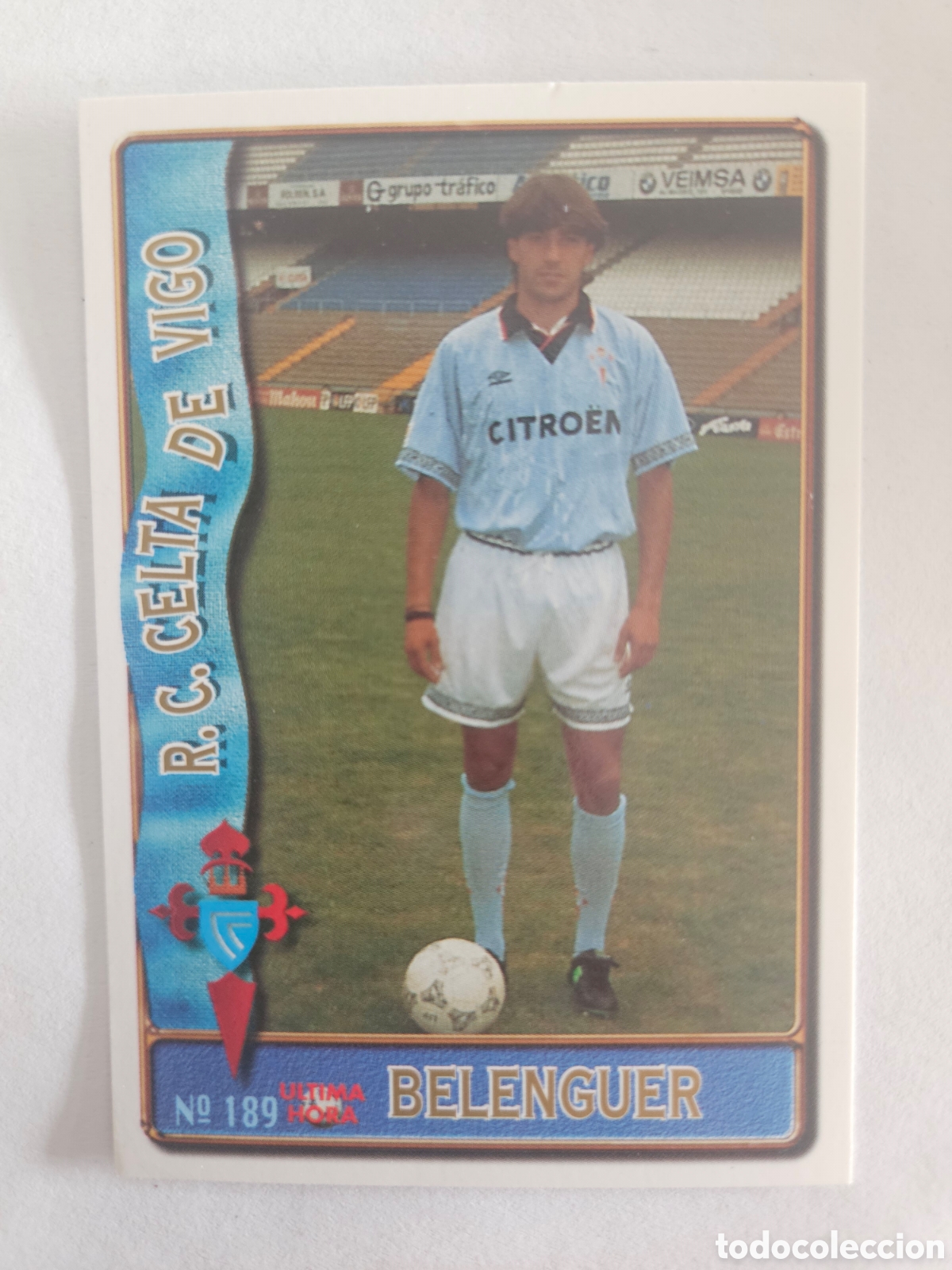 Cromos de f&uacute;tbol: N&deg; 189 Belenguer R.C. Celta de Vigo mundicromo 96/97