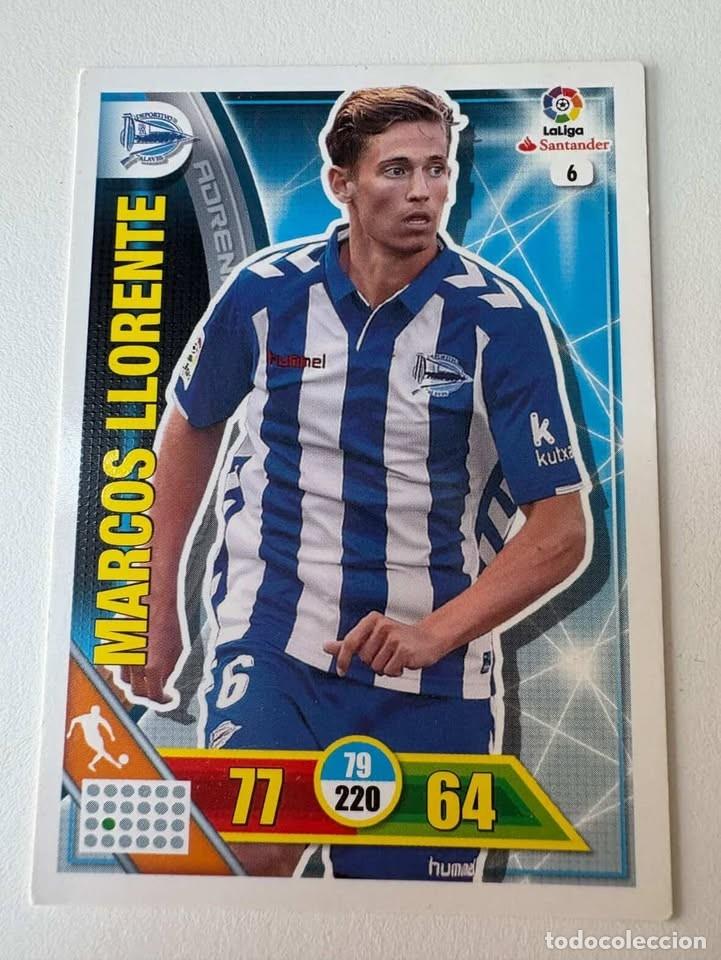 Cromos de f&uacute;tbol: Carta Marcos Llorente Alav&eacute;s 6 Adrenalyn 2016-17