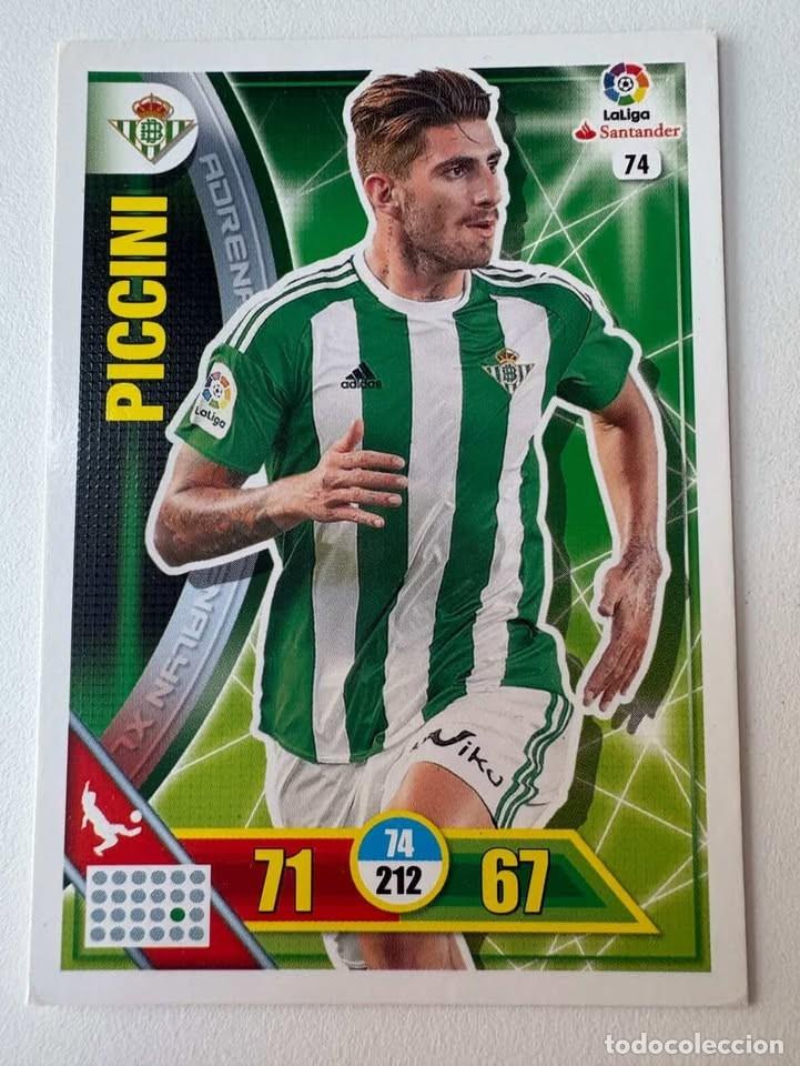 Cromos de f&uacute;tbol: Carta Piccini Betis 74 Adrenalyn 2016-17