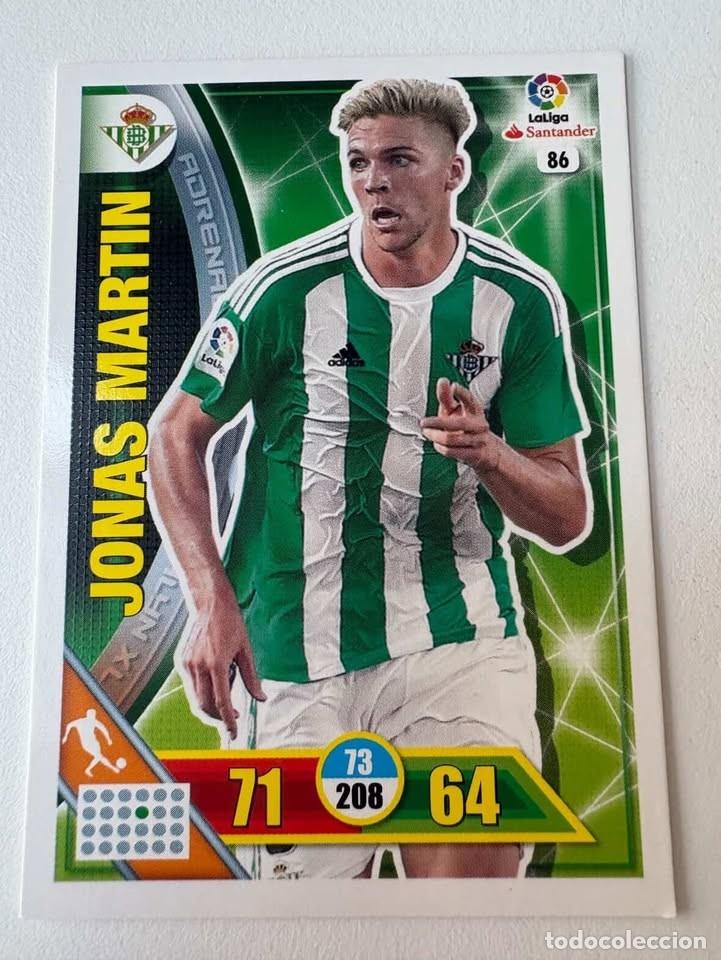 Cromos de f&uacute;tbol: Carta Jonas Martin Betis 86 Adrenalyn 2016-17