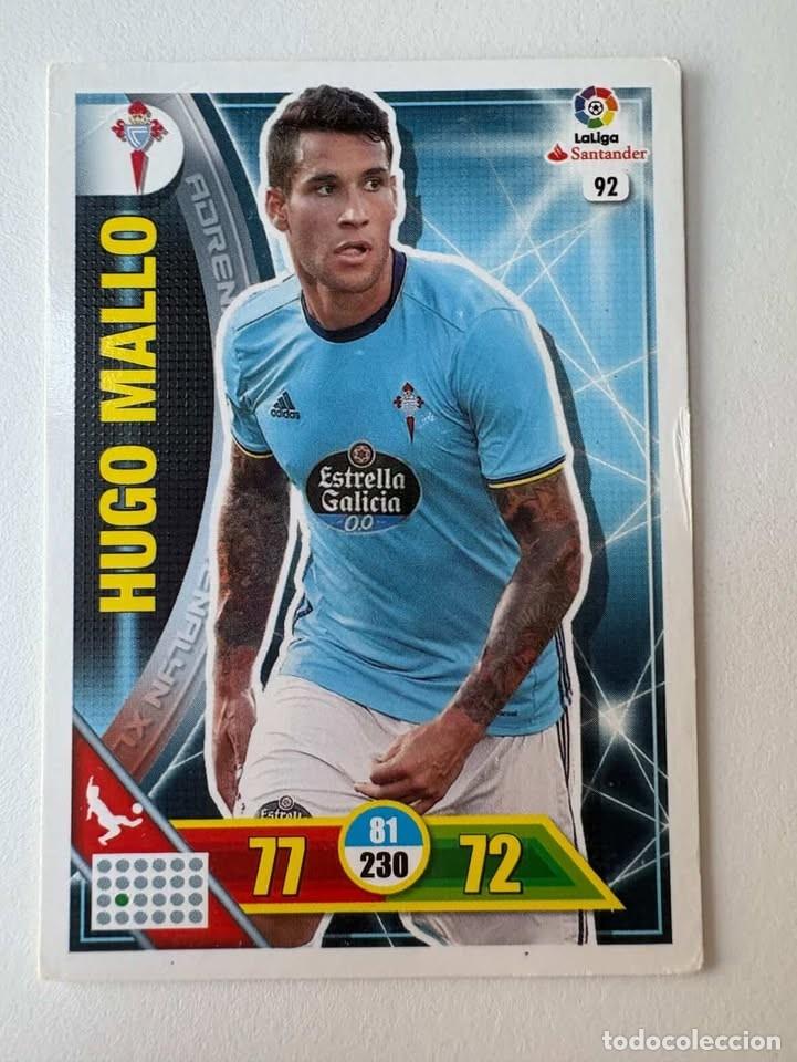 Cromos de f&uacute;tbol: Carta Hugo Mallo Celta 92 Adrenalyn 2016-17