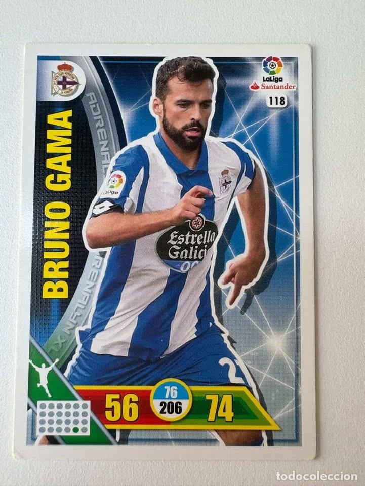 Cromos de f&uacute;tbol: Carta Bruno Gama Deportivo de La Coru&ntilde;a 118 Adrenalyn 2016-17