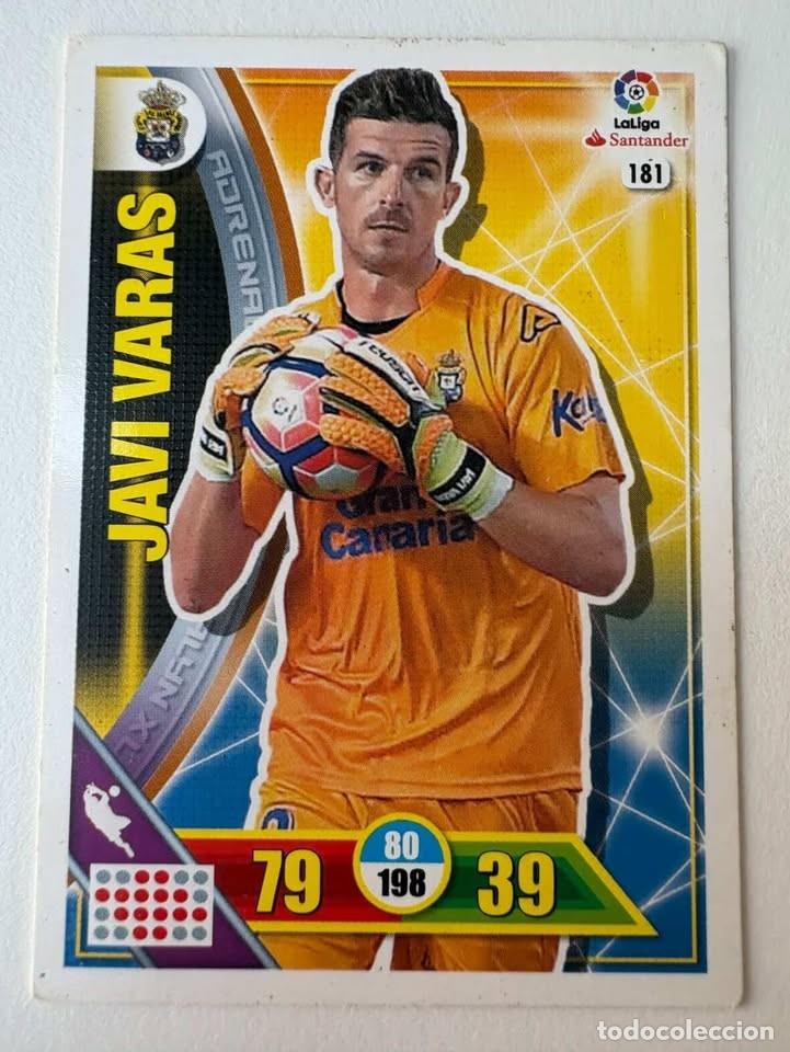 Cromos de f&uacute;tbol: Carta Javi Vargas Las Palmas 181 Adrenalyn 2016-17