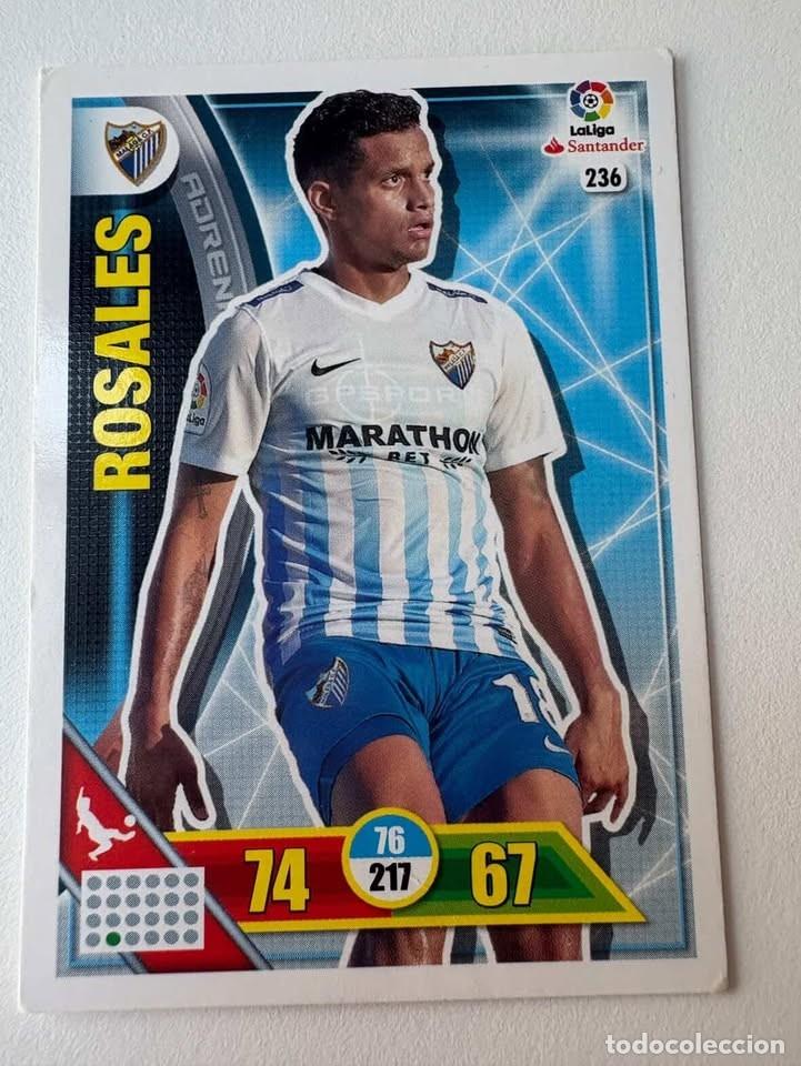 Cromos de f&uacute;tbol: Carta Rosales M&aacute;laga 236 Adrenalyn 2016-17