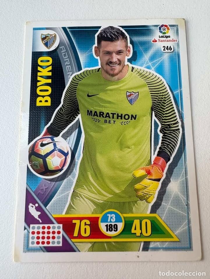Cromos de f&uacute;tbol: Carta Boyko M&aacute;laga 246 Adrenalyn 2016-17