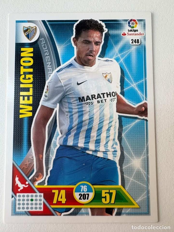 Cromos de f&uacute;tbol: Carta Weligton M&aacute;laga 248 Adrenalyn 2016-17