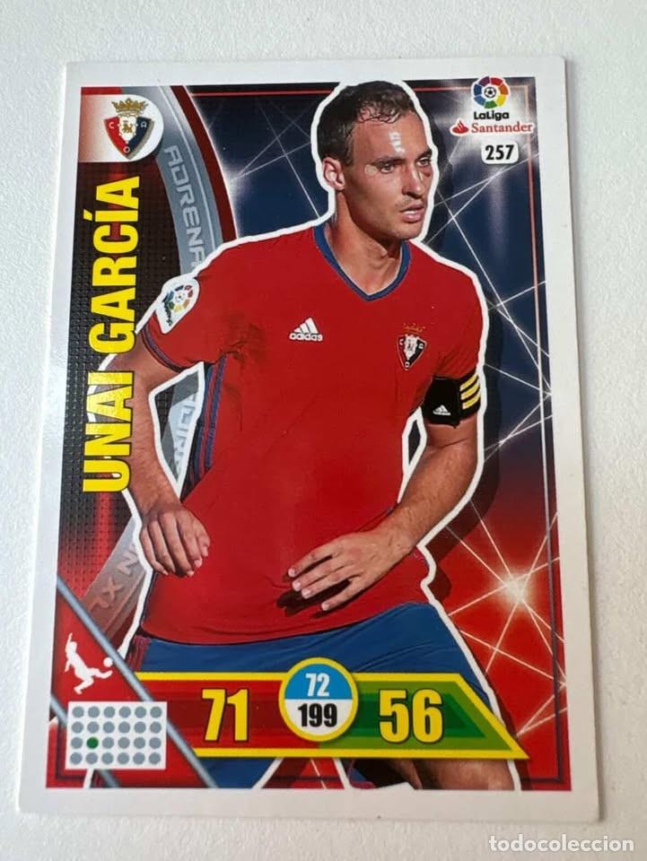 Cromos de f&uacute;tbol: Carta Unai Garc&iacute;a Osasuna 257 Adrenalyn 2016-17