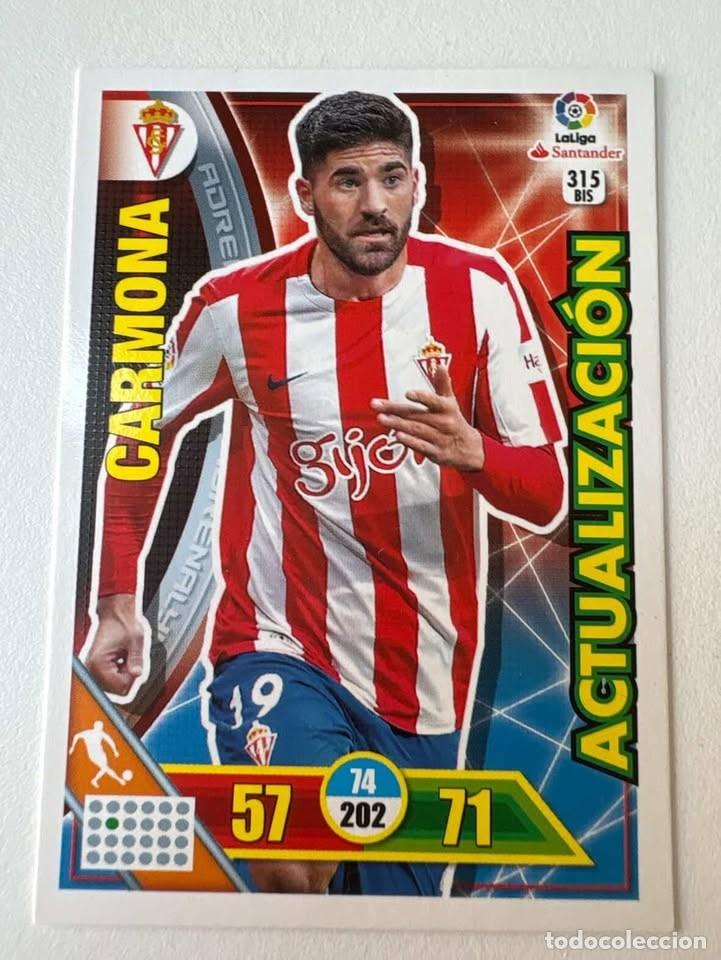 Cromos de f&uacute;tbol: Carta Carmona Sporting de Gij&oacute;n Actualizaci&oacute;n 315bis Adrenalyn 2016-17
