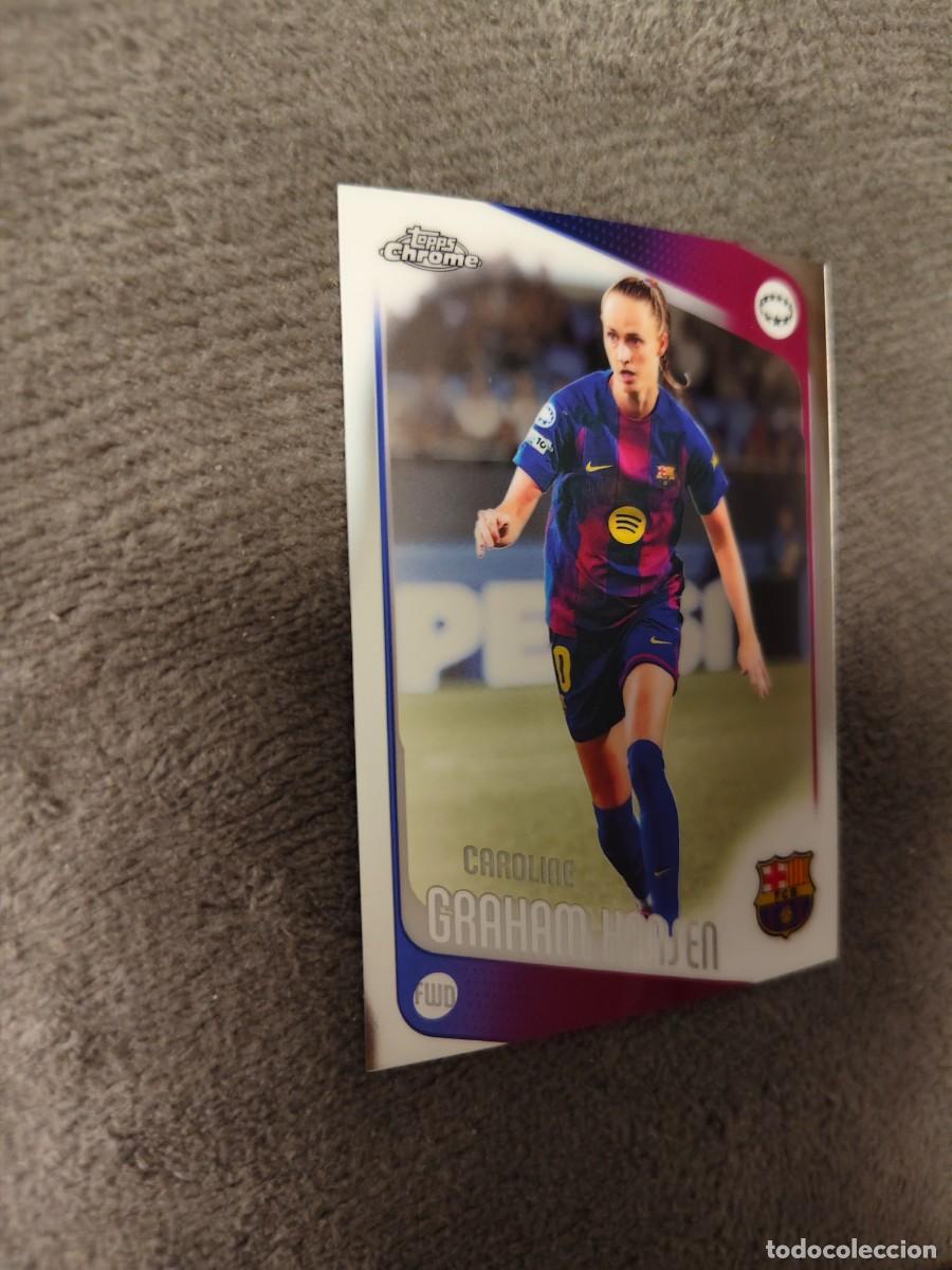 Cromos de f&uacute;tbol: 30 UWCL 25 26 CHROME CAROLINE GRAHAM HANSEN BASE WOMEN CHAMPIONS LEAGUE TOPPS 2025 2026 AAE