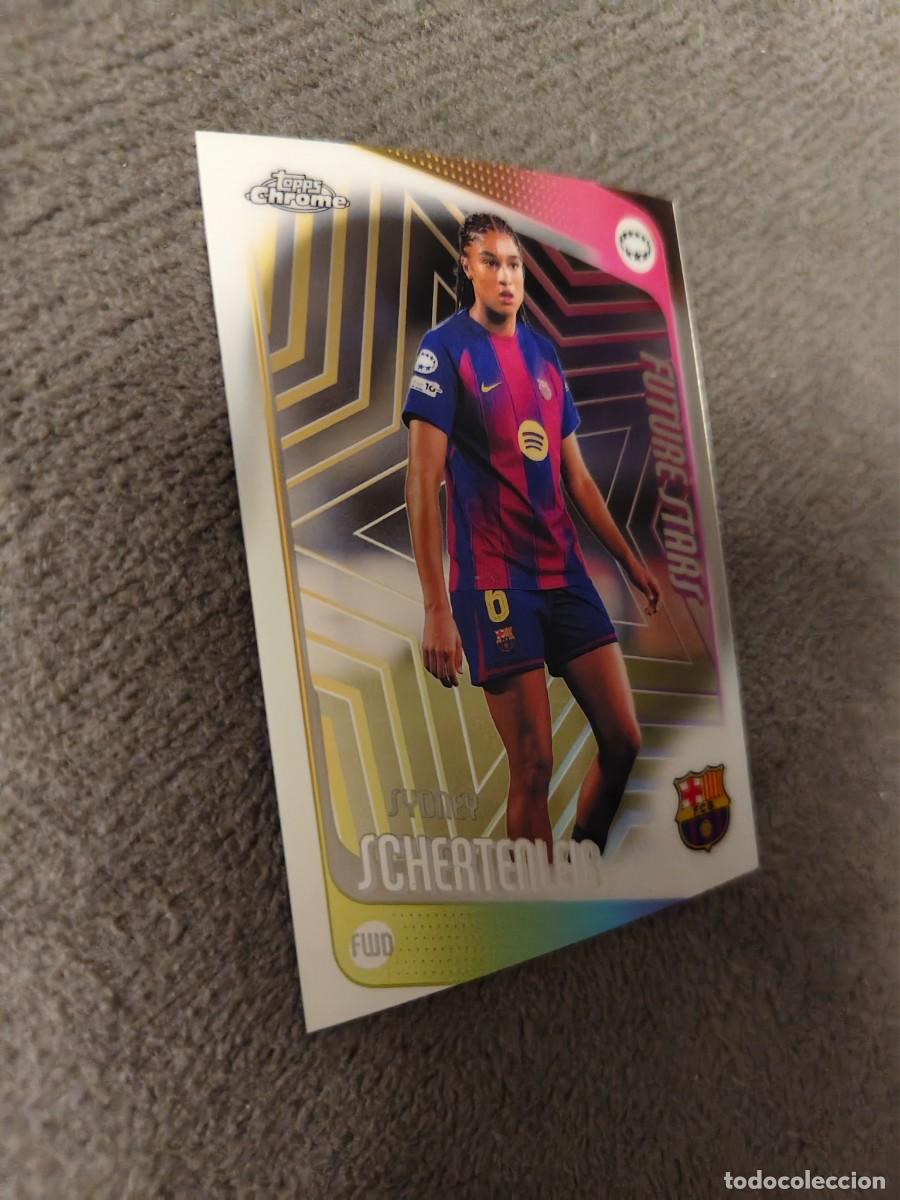 Cromos de f&uacute;tbol: 55 UWCL 25 26 CHROME SYDNEY SCHERTENLEIB FC BARCELONA WOMEN CHAMPIONS LEAGUE TOPPS 2025 2026 AAE