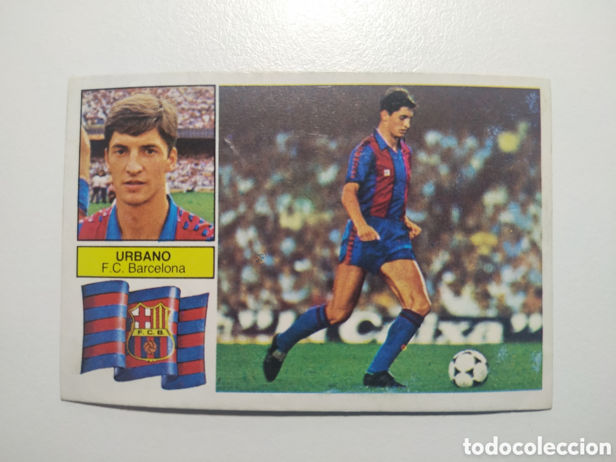 Cromos de f&uacute;tbol: URBANO VERSION BARCELONA CON FCB LIGA ESTE 1982/83 82 83 DESPEGADO RECUPERADO