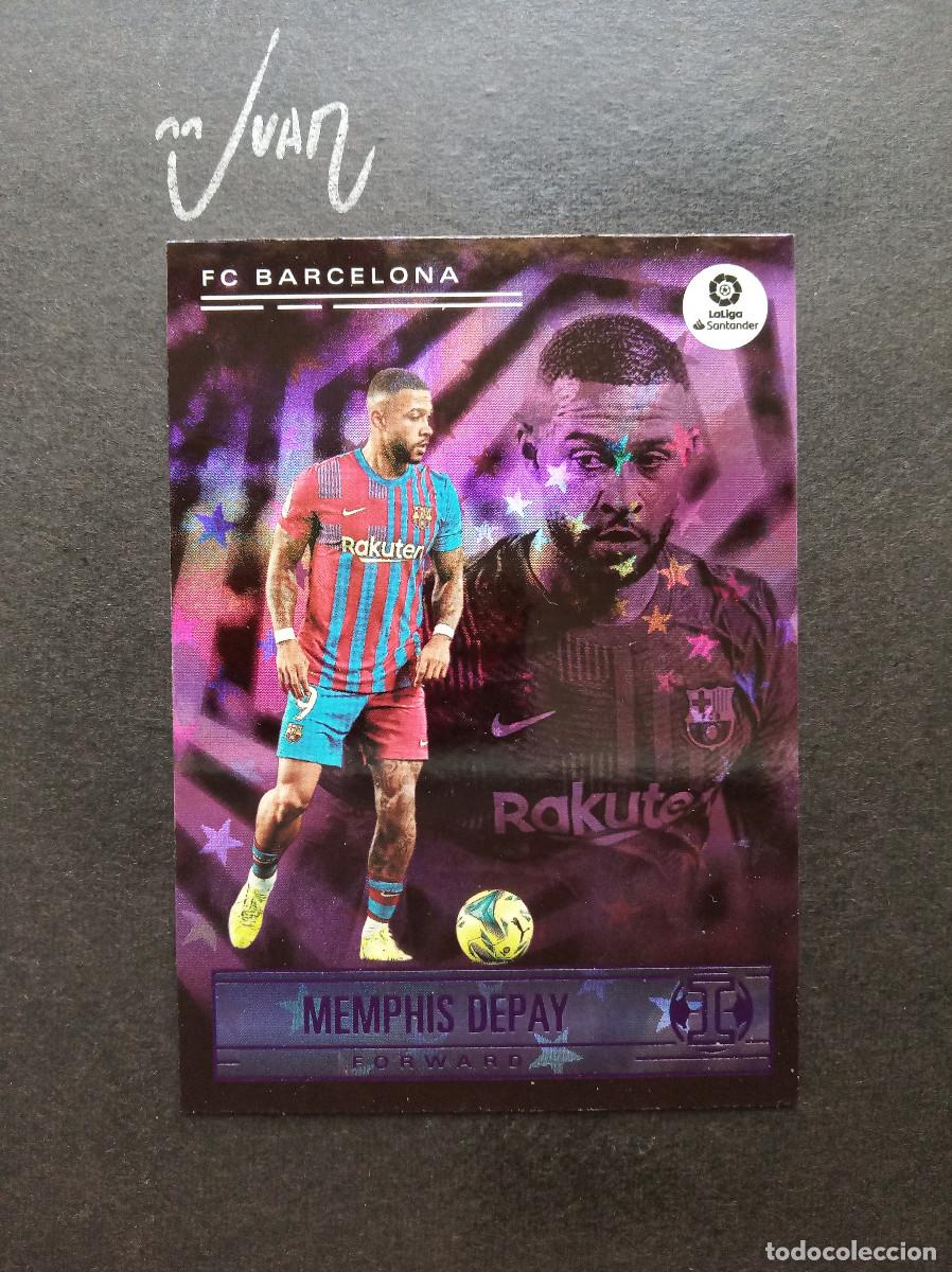 Figurine di Calcio: 183 PURPLE ASTRO MEMPHIS DEPAY BARCELONA ⚽ PANINI &reg; CHRONICLES ILLUSIONS LIGA 2021 2022 21 22 NUEVO