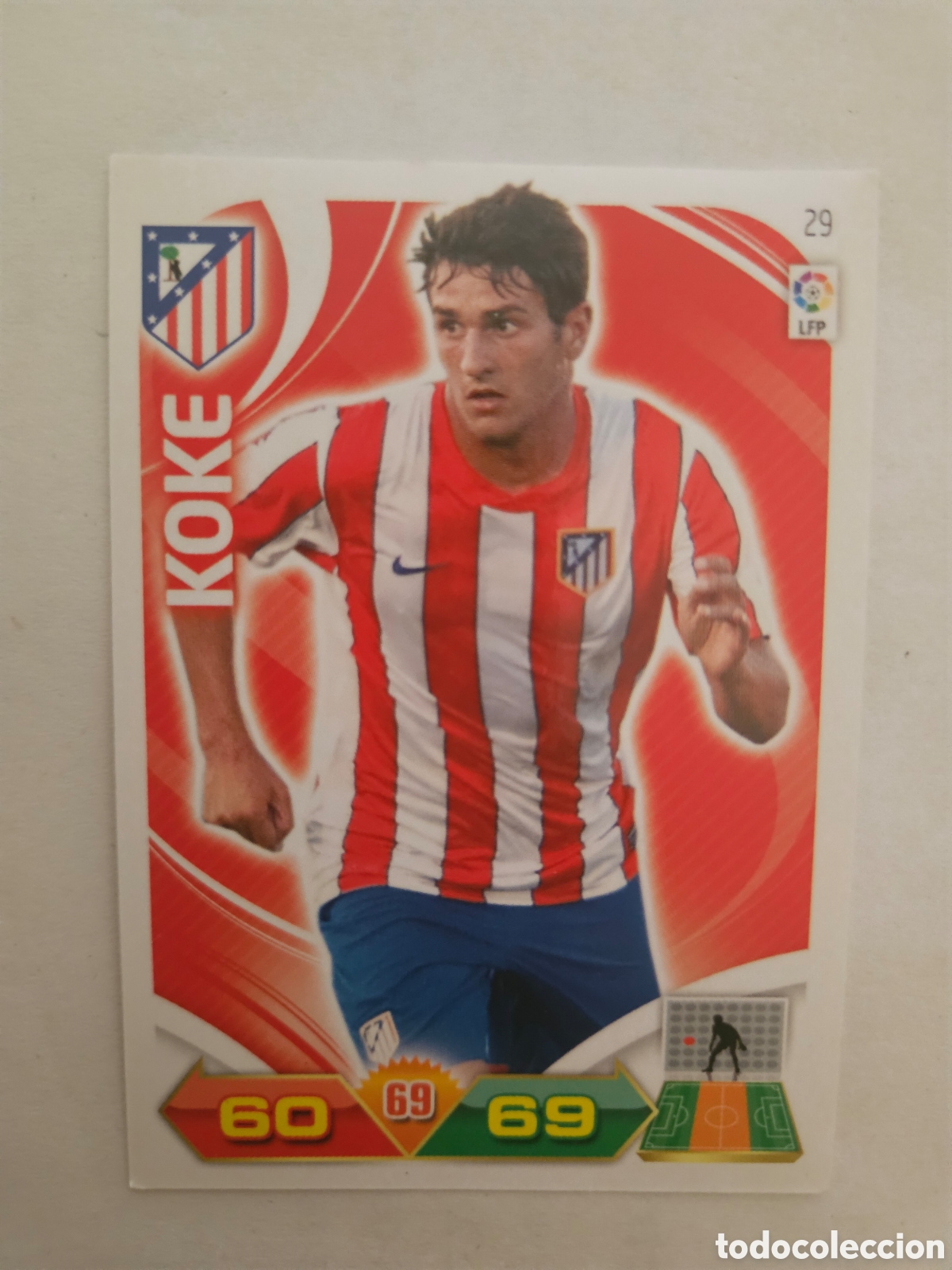 Cromos de f&uacute;tbol: FICHA N&ordm; 29 KOKE - ADRENALYN 11 12 - PANINI 2011 -12 - CROMO - ATLETICO DE MADRID
