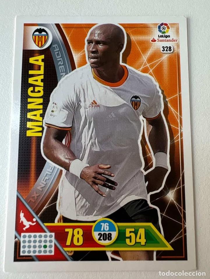 Cromos de f&uacute;tbol: Carta Mangala Valencia 328 Adrenalyn 2016-17